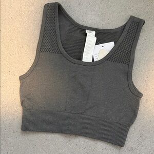 NWT Fabletics Musetta Seamless Sports Bra Charcoal